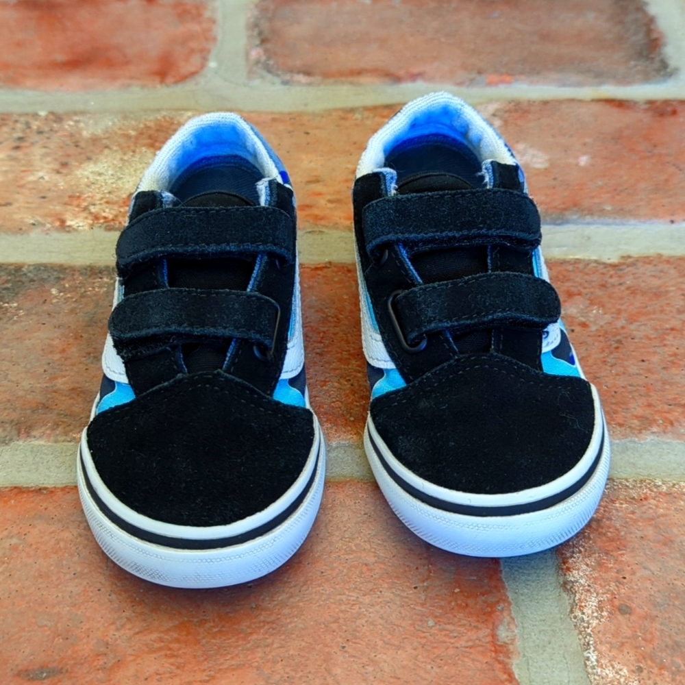 Van's Old Skool Camo Blue Flame